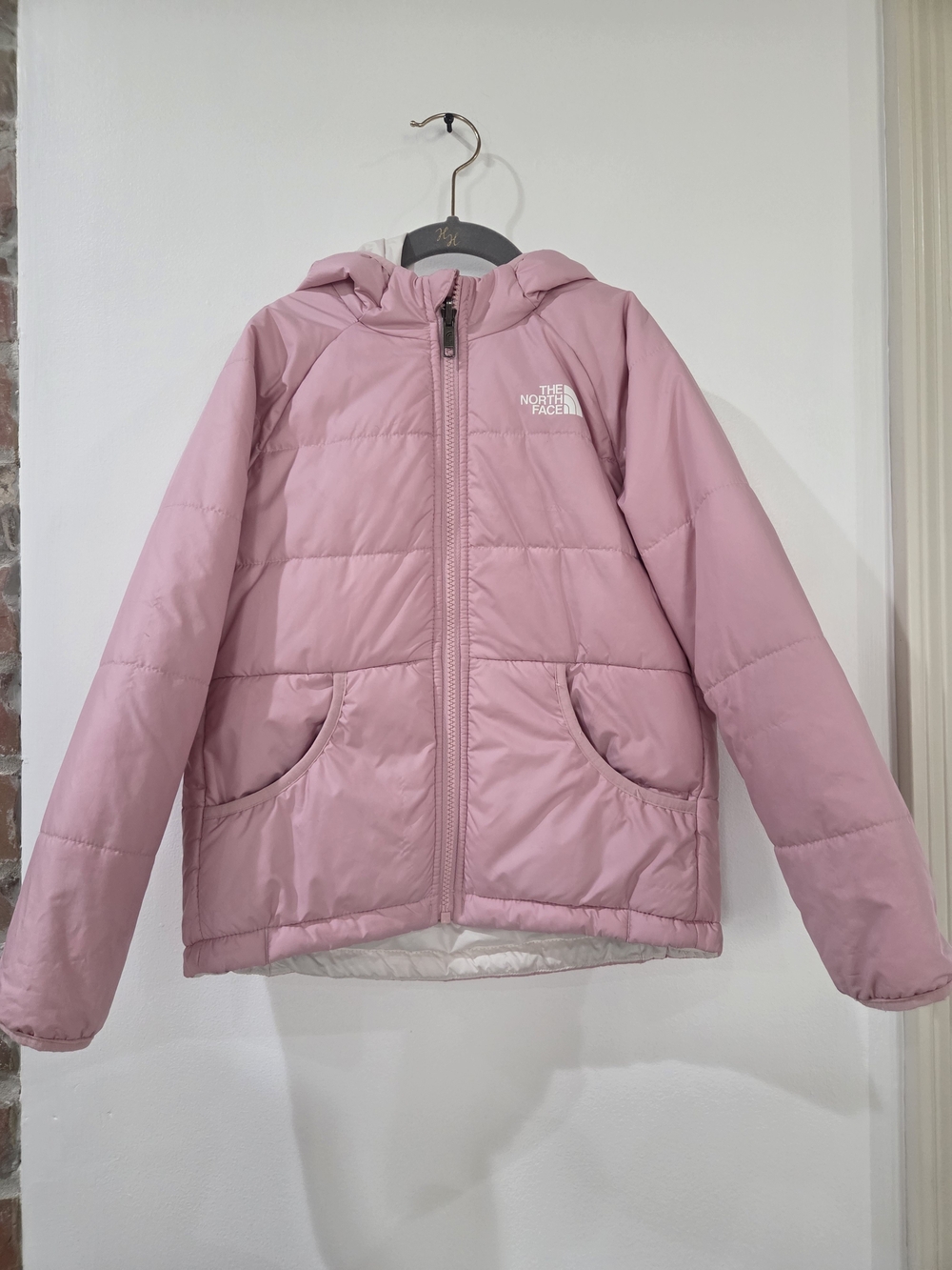 The North Face Girls' Pink Hooded Puffer Jacket